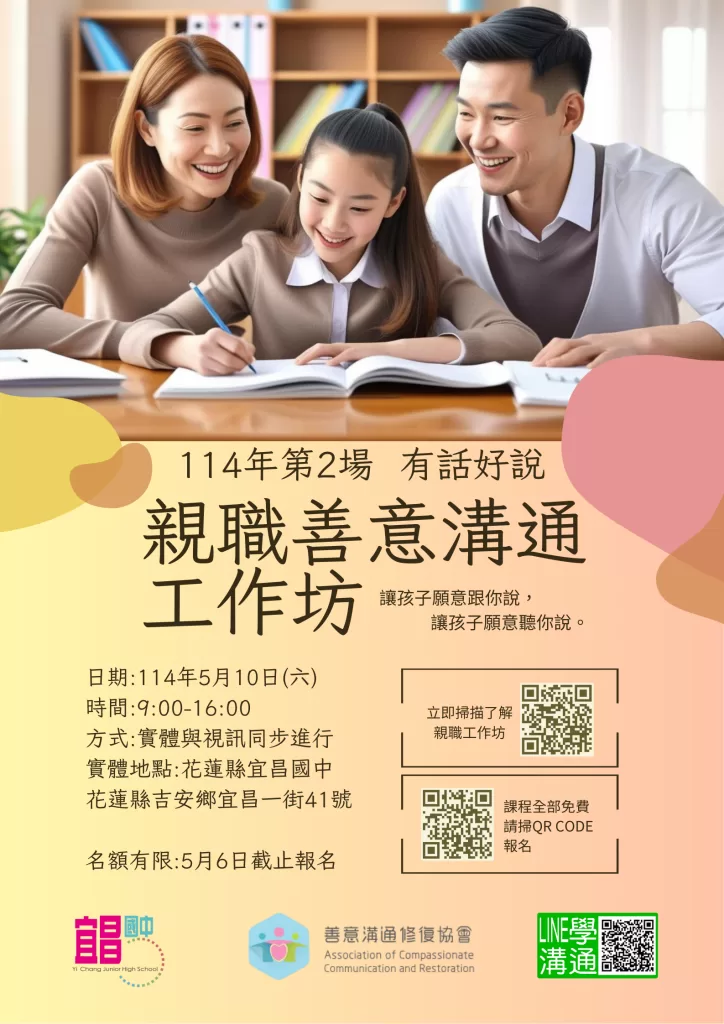 202505 (有話好說)善意溝通親職工作坊第二場